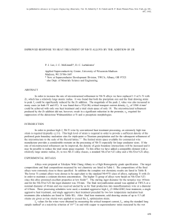 IMPROVED RESPONSE TO HEAT TREATMENT OF NB