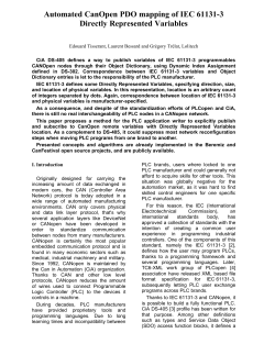 Automated CanOpen PDO mapping of IEC 61131