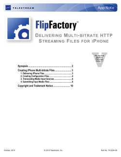 Creating iPhone Multi-bitrate Files