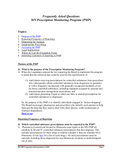 Frequently Asked Questions - MN PMP
