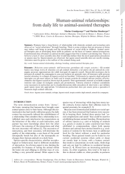 Human-animal relationships