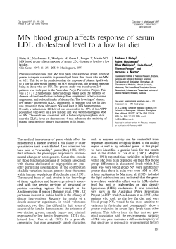 MN blood group affects response of serum LDL