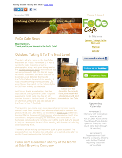 News from FoCo Cafe