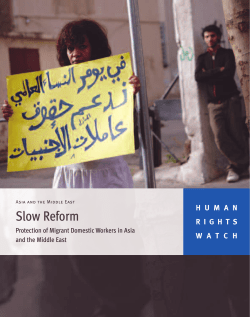 Slow Reform - Human Rights Watch