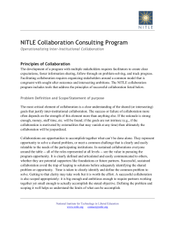 Collaboration Consulting Program - National Institute for Technology
