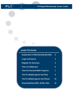 Inside This Guide - Practising Law Institute
