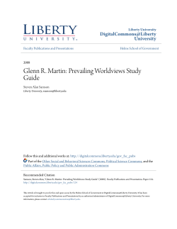 Glenn R. Martin: Prevailing Worldviews Study Guide