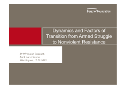 Dynamics and factors of transition from armed struggle to nonviolent