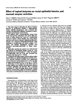 Effect of Topical Butyrate on Rectal Epithelial
