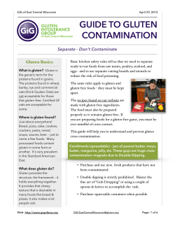 Guide to Gluten Contamination - Gluten Intolerance Group of East