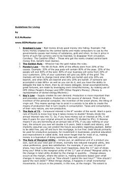 Guidelines for Living