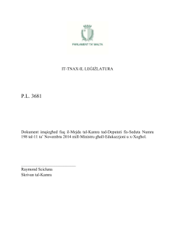 PL 3681 - Parlament Ta` Malta