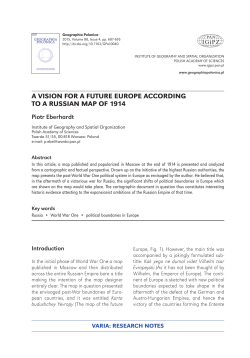 A vision for a future Europe according to a Russian map of 1914