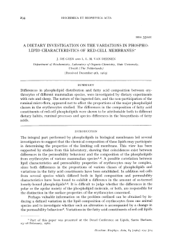 A DIETARY INVESTIGATION ON THE VARIATIONS IN PHOSPHO