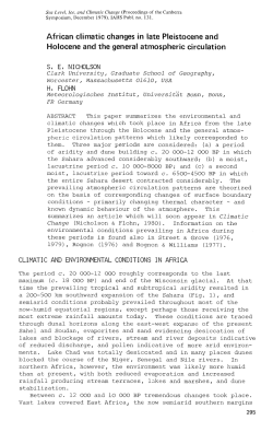 African cSimatic changes in late Pleistocene and