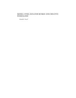 model cities, senator muskie and creative federalism