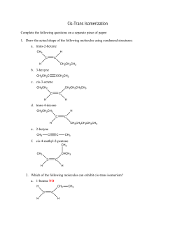 6-1-3 - Cis-Trans Isomerization (Key)