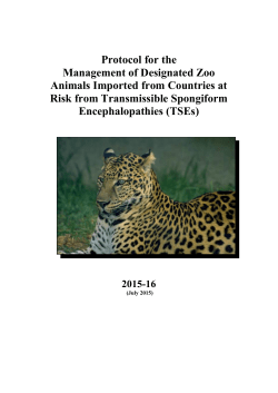Protocol for the Management of Designated Zoo Animals Imported