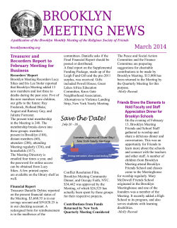 March 2014 - Brooklyn Monthly Meeting