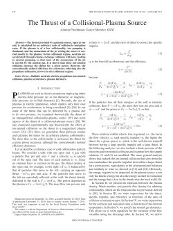 The Thrust of a Collisional-Plasma Source