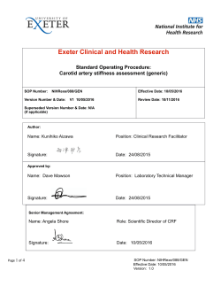 NIHRexe/088/GEN - Carotid artery stiffness assessment DMKA