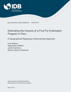 Estimating the Impacts of a Fruit Fly Eradication Program in Peru