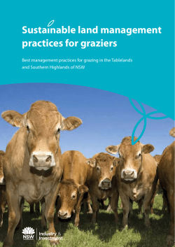 Sustainable land management practices for graziers