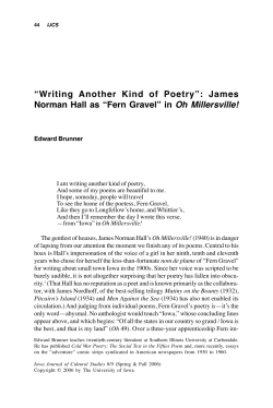 "Fern Gravel" in Oh Millersville! - Iowa Research Online