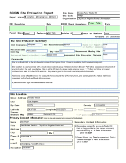 SCIGN Site Evaluation Report