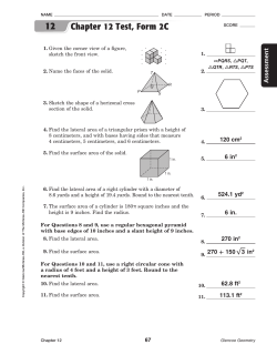 Chapter 12 Test, Form 2C (continued)