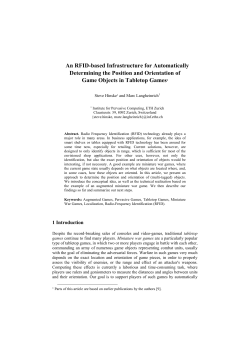 An RFID-based Infrastructure for Automatically Determining the
