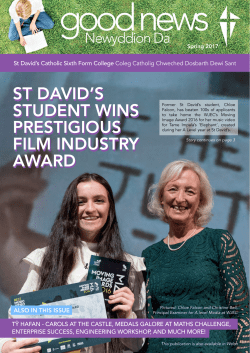 st david`s student wins prestigious film industry award st david`s