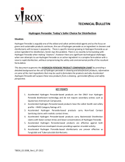 Technical Bulletin On H2O2 Based products Feb 2008