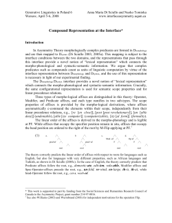 Compound Representation at the Interface
