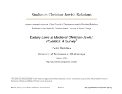 Dietary Laws in Medieval Christian
