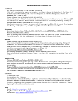 Supplemental Methods to Managing Pain in