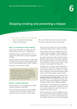 Stopping smoking and preventing a relapse