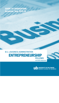 entrepreneurship - University of Baltimore