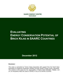 evaluating energy conservation potential of brick kilns in saarc