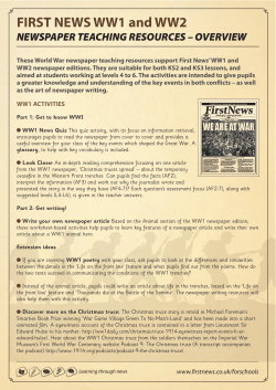 FIRST NEWS WW1 and WW2 - First News for Schools