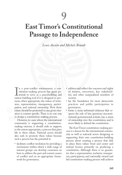 9. East Timor`s Constitutional Passage to Independence