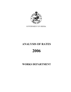 analysis of rates - Odisha Works Department