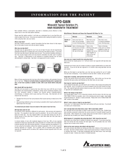 INFORMATION FOR THE PATIENT