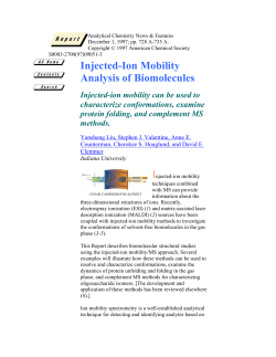 Injected-Ion Mobility Analysis of Biomolecules