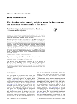 Short communication Use of carbon rather than dry weight to assess