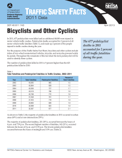 2011 Data: Bicyclists and Other Cyclists - CrashStats