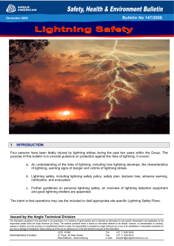 Lightning Safety, Anglo American