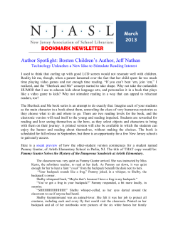 BOOKMARK NEWSLETTER Author Spotlight: Boston Children`s