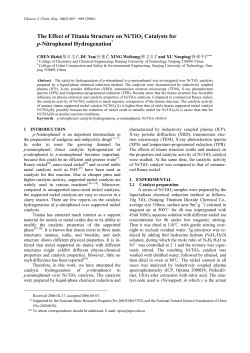 The Effect of Titania Structure on Ni/TiO2 Catalysts for p