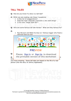 Tall Tales - NewPathWorksheets.com